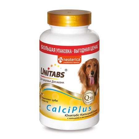 UNITABS CalciPlus с Q10 200 таб c кальцием, фосфором и витамином D для собак