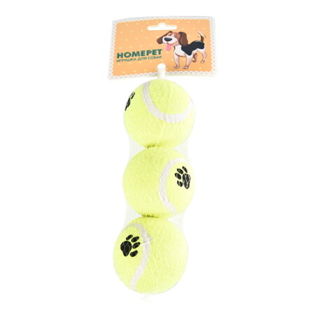 HOMEPET 3 шт Ф 6 см игрушка для собак мячи теннисные