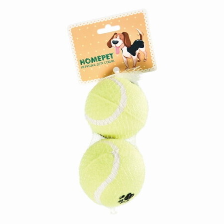 HOMEPET 2 шт Ф 8 см игрушка для собак мячи теннисные