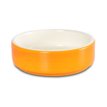HOMEPET 75 мл 8,5 см х 8,5 см х 3 см миска для мелких грызунов керамическая оранжевая