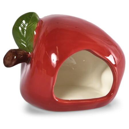 HOMEPET 9 см х 8,5 см х 8,5 см домик для мелких грызунов яблоко керамический