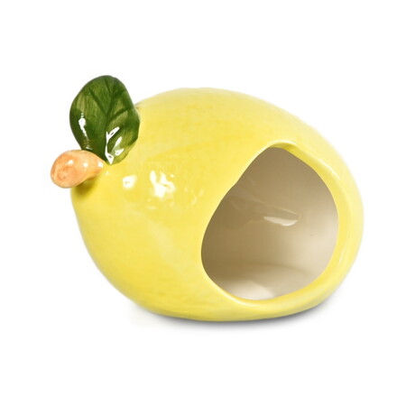 HOMEPET 12,5 см х 7,5 см х 8,5 см домик для мелких грызунов лимон керамический