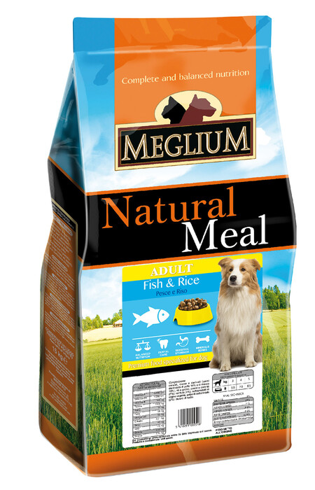 MEGLIUM SENSIBLE сухой корм для взрослых собак с чувствительным пищеварением рыба, рис