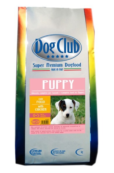 DOG CLUB PUPPY Super Premium Dogfood 12 кг сухой корм для щенков всех пород до 5 месяцев, а также для беременных и кормящих сук с курицей