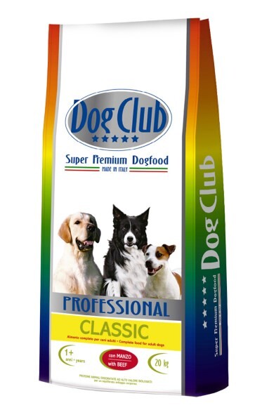 DOG CLUB Super Premium Dogfood Professional Classic 20 кг сухой корм для взрослых собак всех пород с говядиной