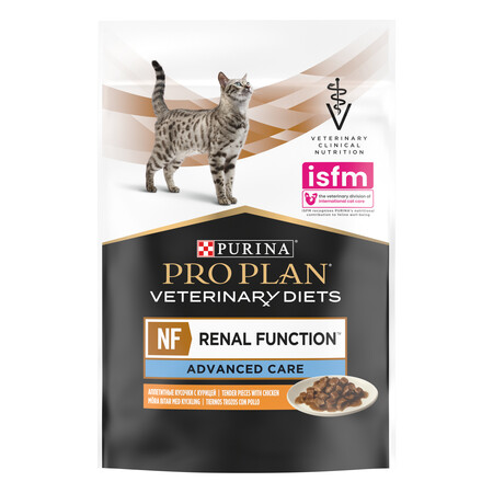 PRO PLAN® VETERINARY DIETS NF Renal Function 85 г влажный корм для кошек диетический для поддержания функции почек при хронической почечной недостаточности, с курицей
