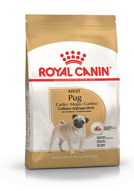 Уценка срок годности 15.04.2023 ROYAL CANIN PUG ADULT 1,5 кг корм для собак породы мопс от 10 месяцев