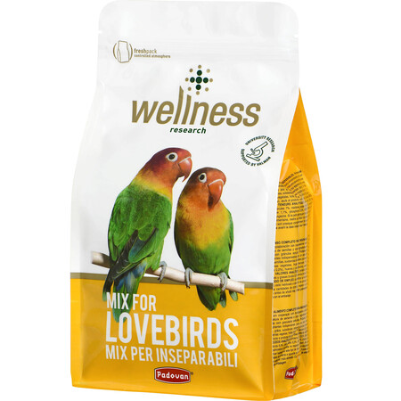 PADOVAN Wellness mix for lovebirds 850 г полнорационный корм для средних попугаев