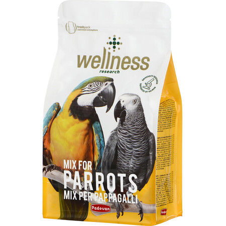 PADOVAN Wellness mix for parrots 750 г полнорационный корм для крупных попугаев