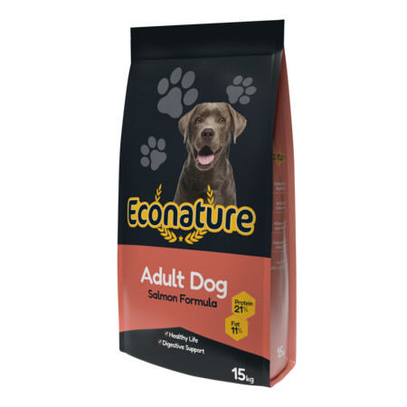 ECONATURE Adult Dog Salmon Formula 15 кг сухой корм для собак с лососем