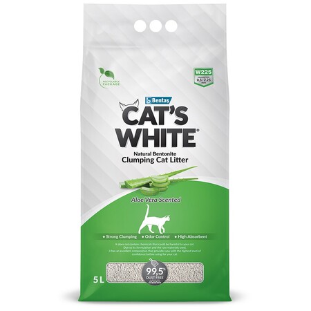 Cat`s White Aloe Vera 5 л наполнитель комкующийся с ароматом алоэ вера для кошачьего туалета