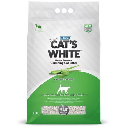 Cat`s White Aloe Vera 10 л наполнитель комкующийся с ароматом алоэ вера для кошачьего туалета