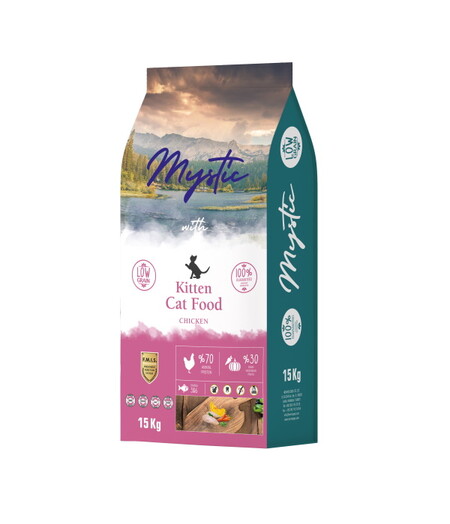 Mystic Kitten Cat Food Chicken 15 кг сухой корм для котят с курицей