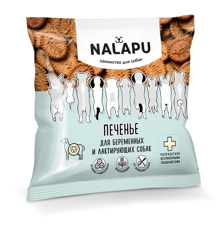 NALAPU 115 г печенье для беременных и лактирующих собак