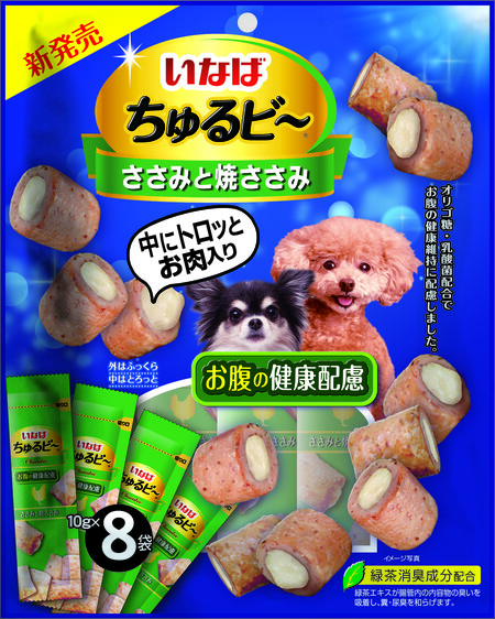 INABA Ciao Churu Bee 8х10 г лакомство для собак для здоровья ЖКТ куриное филе