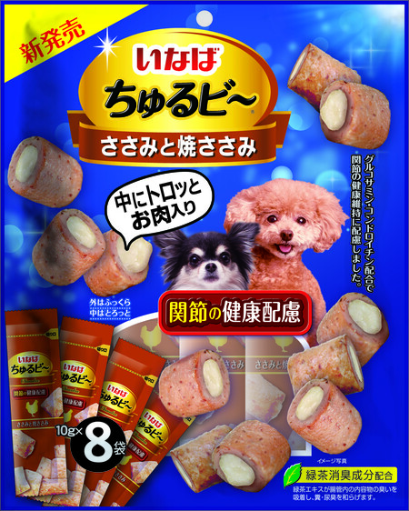 INABA Ciao Churu Bee 8х10 г лакомство для собак для здоровья суставов куриное филе
