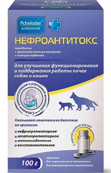 ПЧЕЛОДАР Нефроантитокс 100 гр для улучшения работы почек у кошек и собак