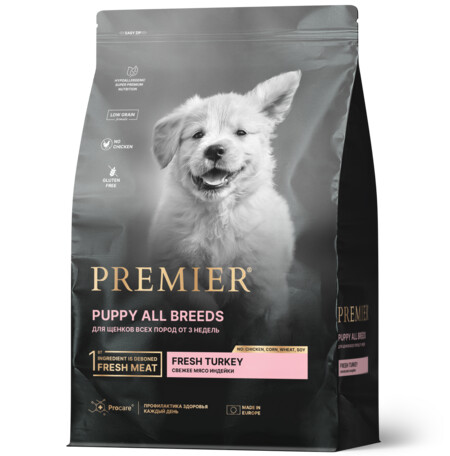 Premier Dog Turkey PUPPY 1 кг сухой корм для щенков свежее мясо индейки