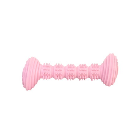 HOMEPET Dental 14,2 см игрушка для собак гантель с шипами розовая