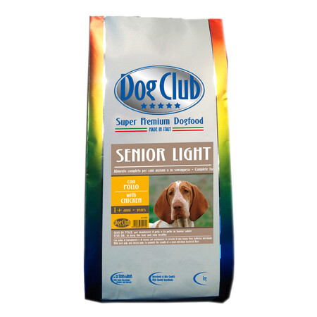 DOG CLUB Senior Light Super Premium Dogfood 12 кг сухой корм для пожилых собак или животных с избыточным весом с курицей