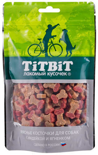 TITBIT 145 г мясные косточки для собак с индейкой и ягненком