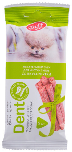 TITBIT DENT 20 г жевательный снек для чистки зубов со вкусом утки