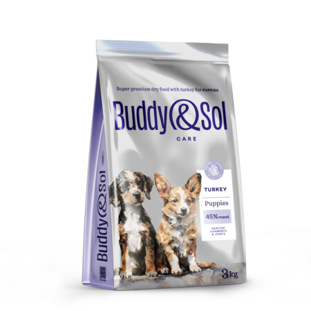 BUDDY SOL CARE PUPPIES 3 кг сухой корм для щенков с индейкой