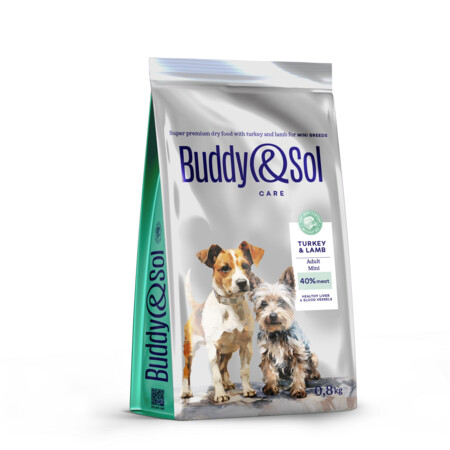 BUDDY SOL CARE ADULT MINI 800 гр сухой корм для взрослых собак мелких пород с индейкой и ягненком