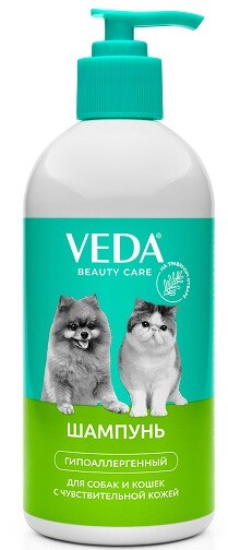 VEDA 500 мл шампунь гипоаллергенный для собак и кошек с чувствительной кожей