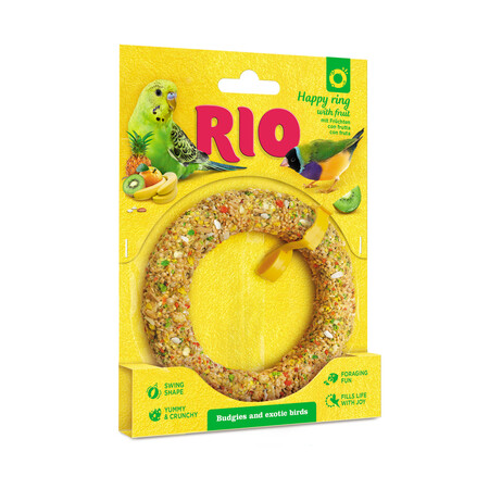 RIO 80 г лакомство - игрушка веселое колечко для волнистых попугаев и экзотов