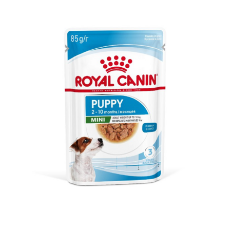 ROYAL CANIN MINI PUPPY 85 г пауч влажный корм для щенков мелких пород в возрасте до 10 месяцев кусочки в соусе