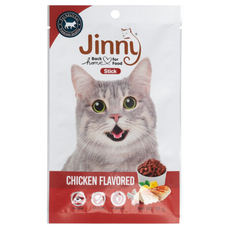 Jinny 35 г мягкие палочки для кошек всех пород с курицей