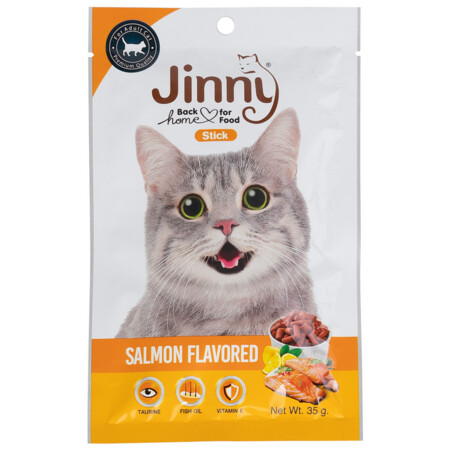 Jinny 35 г мягкие палочки для кошек всех пород с ароматом лосося