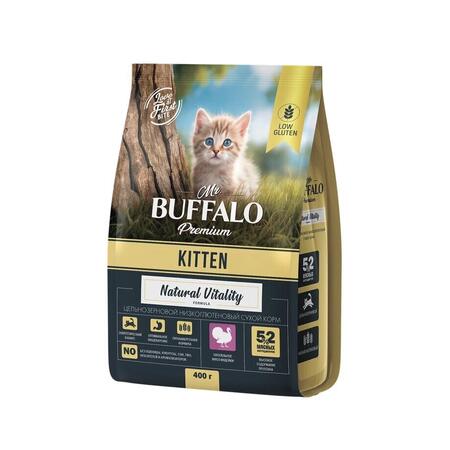 MR.BUFFALO KITTEN 400 г сухой корм для котят индейка