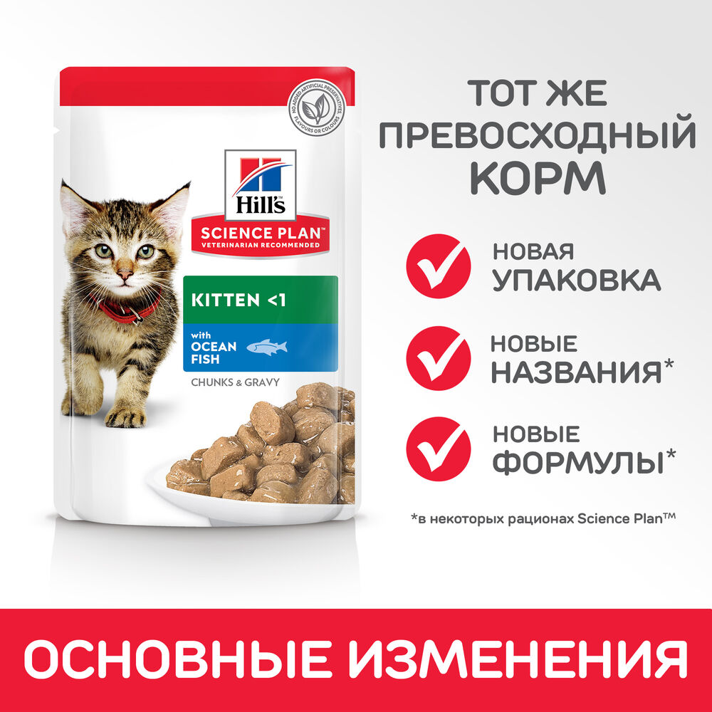 Hill's Science Plan Kitten Turkey влажный корм для котят, с индейкой - 85 г. Корм для кошек Hill's Science Plan с курицей 85 г. Хиллс влажный корм для котят. Хиллс паучи для котят.