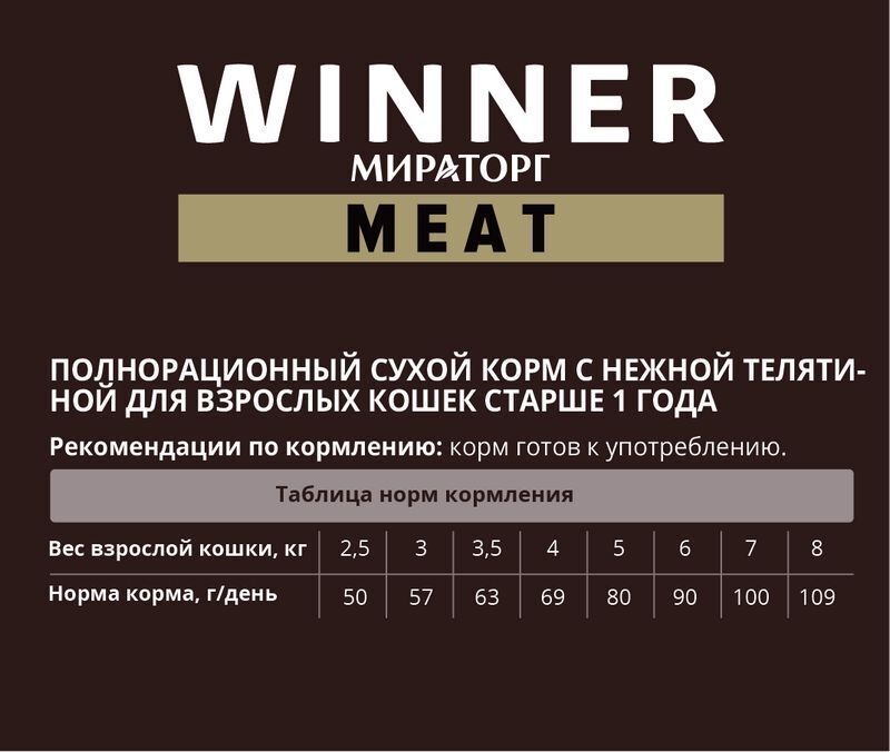 Winner meat сухой корм для кошек. Winner корм для кошек телятина. Корм winner meat 300г сухой. Корм winner meat с нежной телятиной для взрослых кошек 750г.