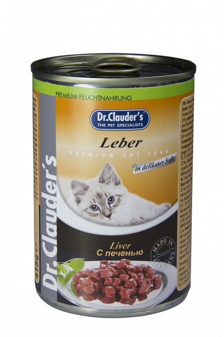Dr.Clauder`s 415 г консервы для кошек печень 1х12