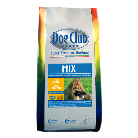 DOG CLUB Mix Super Premium Dogfood 12 кг сухой корм для взрослых собак всех пород с курицей
