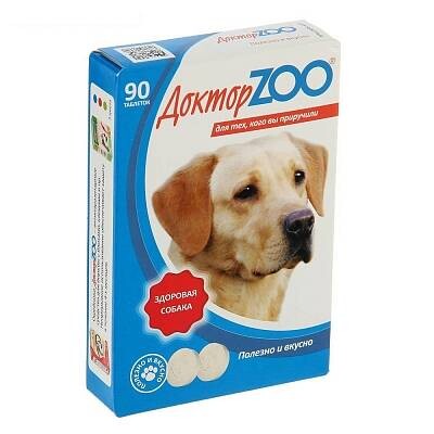 Доктор ZOO Здоровая собака 90 шт мультивитаминное лакомство с морскими водорослями для собак