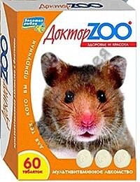 Доктор ZOO 60 шт мультивитаминное лакомство с биотином и витамином С для грызунов