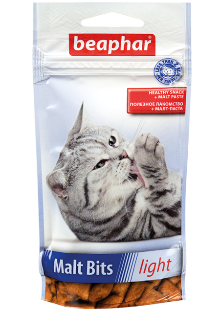 BEAPHAR Malt-Bits Light 35г подушечки для кошек