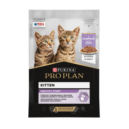 PRO PLAN Healthy Star 85 гр влажный корм PRO PLAN Healthy Start для котят, беременных и кормящих кошек, с индейкой в соусе