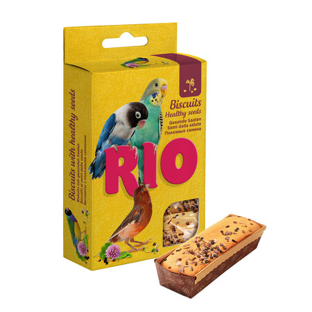 RIO 5х7 г бисквиты для птиц с полезными семенами