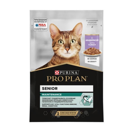 PRO PLAN® Senior MAINTENANCE 85 г влажный корм для взрослых кошек старше 7 лет с индейкой