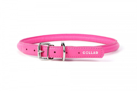 Ошейник "CoLLaR Glamour" круглый розовый для длинношерстных собак ширина 8мм, длина 33-41см