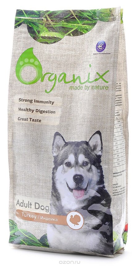 Organix сухой корм для собак с индейкой для чувствительного пищеварения Adult Dog Turkey