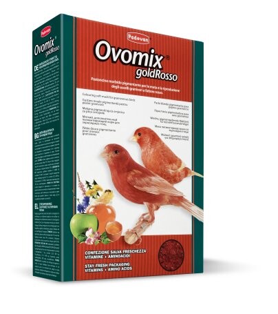 PADOVAN OVOMIX GOLD Rosso 1 кг корм для птенцов с красным оперением комплексный яичный.