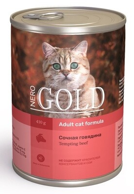 NERO GOLD 415 г консервы для кошек сочная говядина