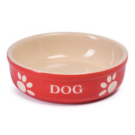 NOBBY DOG 0,46 л 15,5 см х 6,5 см миска красная с рисунком керамика