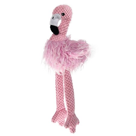 HOMEPET 42х15 см игрушка для собак фламинго плюш с пищалкой
